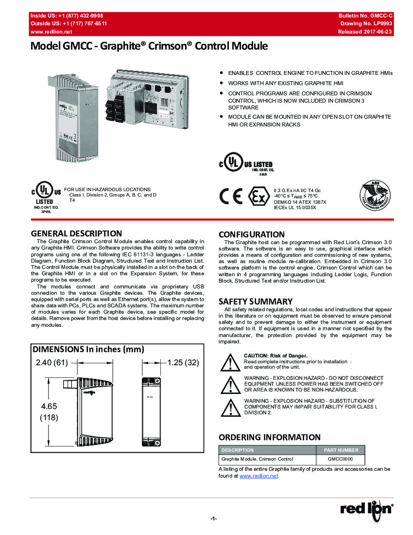 First Page Image of Graphite® Crimson® Control Module Manual_2.pdf